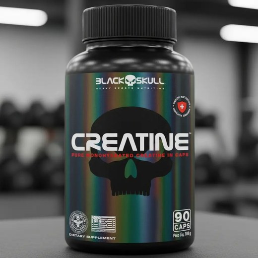 Creatina Creatine Caps 90 Cápsulas Black Skull