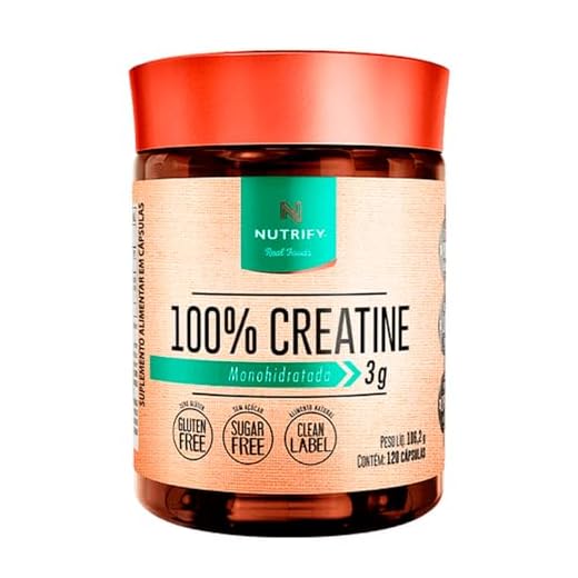 Creatina 100% Monohidratada 120 Cápsulas Nutrify